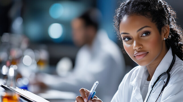 Doctor Taking Notes in Professional Learning Environment