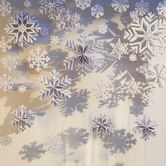 3D snowflakes made of paper