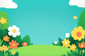 Colorful Floral Background for Presentations