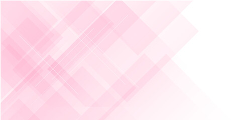 Vector pink and white gradient rectangle geometric background, Colorful vector abstract modern wide banner background.