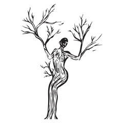 silhouette drawing vector 