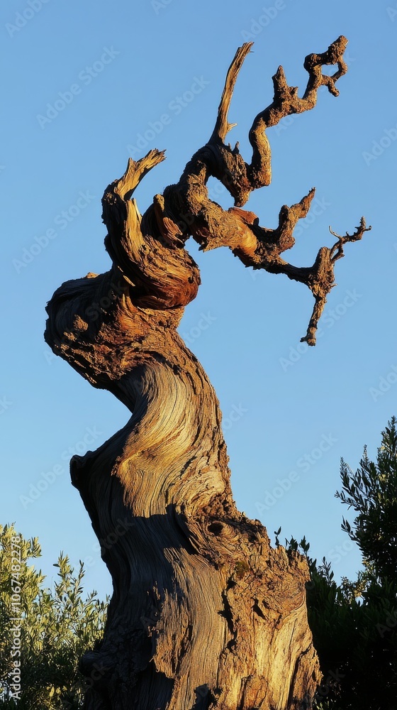Poster Tree with a twisted trunk and branches