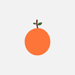 Fresh A ripe orange  illustration white background