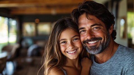 Portrait of a happy family or kid in the backyard: Enjoying their new house, real estate, and garden in a residential neighborhood. Proud mother, excited father, and child smiling outside,