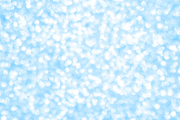 Abstract blue bokeh background, defocused blurred sparkles