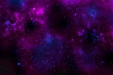 Deep purple nebula in outer space