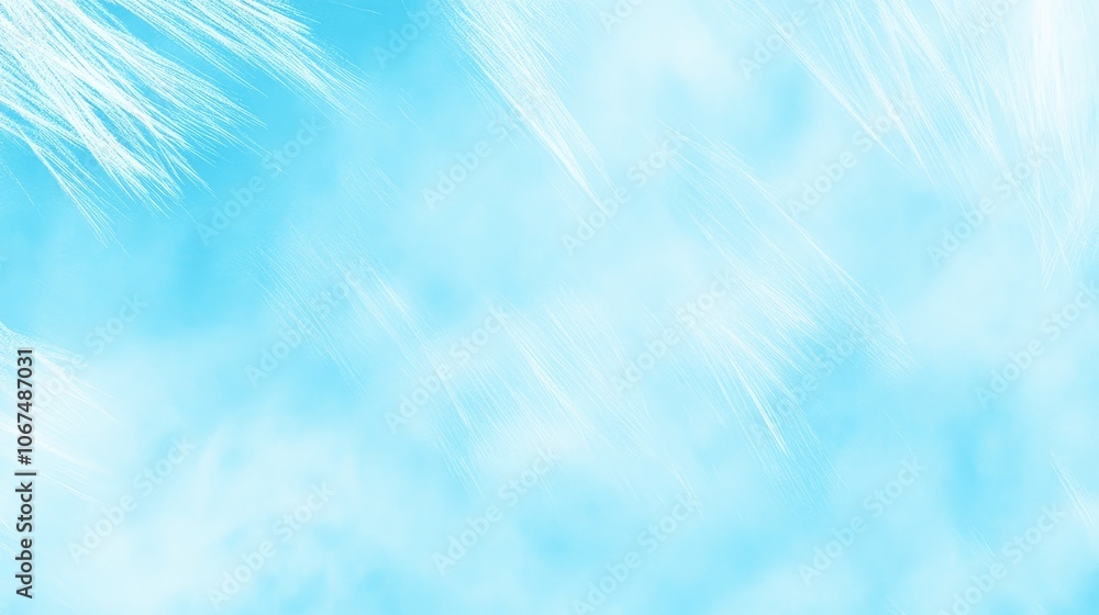 Aufkleber an image of a clear blue sky with thin, white wispy clouds drifting across it. the clouds are mostly