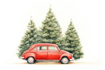 Christmas tree car vehicle.