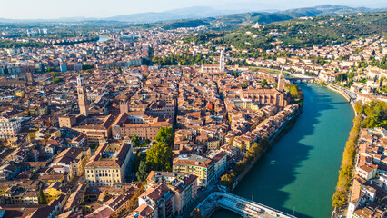 Verona, a beautiful and historic city in northern Italy, shines under sunny skies. Known as the city of Romeo and Juliet, Verona attracts tourists with its rich cultural heritage, charming streets