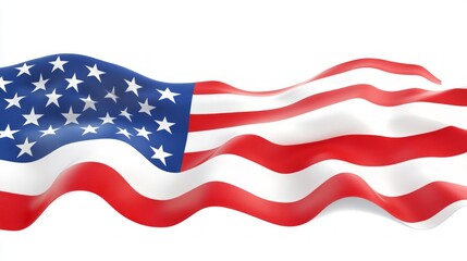 Obraz premium Waving American Flag with Vibrant Colors