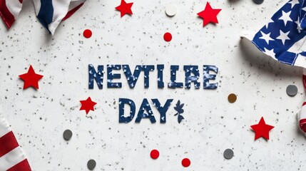 Obraz premium Celebratory Layout for New Year’s Day with Red, White, and Blue Theme
