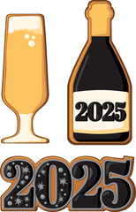 New Years Celebration Sugar Cookies 2025