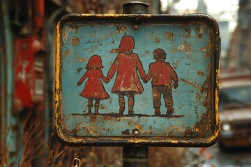 Triangle warning sign. Basic warning sign triangle with a red border and amber background.
