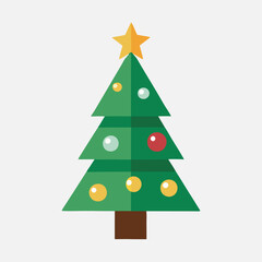 abstract Christmas trees. Christmas Tree Color Flat Icons. Christmas Tree Green Icon.