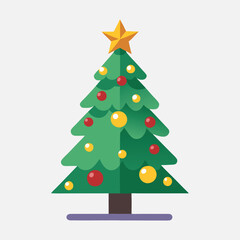 abstract Christmas trees. Christmas Tree Color Flat Icons. Christmas Tree Green Icon.
