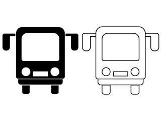 Vector illustration bus to transport people. Layers grouped for easy editing illustration. For your design.
