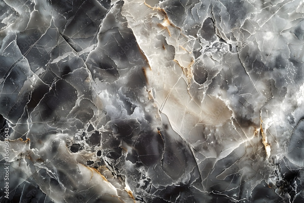 Poster elegant gray marble texture with intricate veins and patterns