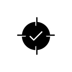 Accuracy icon Black and white outline vector