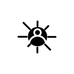 Obraz premium Affiliate marketing icon Black and white outline vector