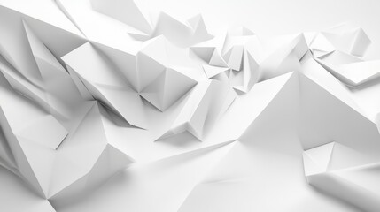 Fototapeta premium Abstract White Geometric Background with Layered Paper Textures
