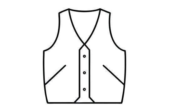 black and white vest outline