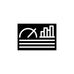 Dashboard icon Black and white outline vector