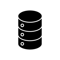 Database icon Black and white outline vector