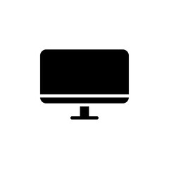 Desktop icon Black and white outline vector