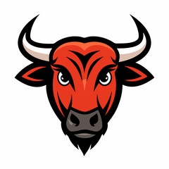 ox head mascot logo vector illustration