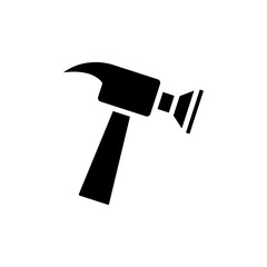 Hammer icon Black and white outline vector