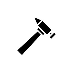 Hammer icon Black and white outline vector