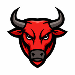 ox head mascot logo vector illustration