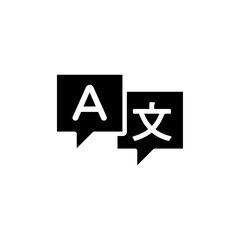 Language icon Black and white outline vector