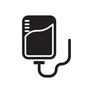 recommend clip art: IV Bag icon Black and white outline vector