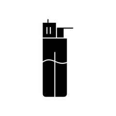 Lighter icon Black and white outline vector