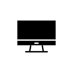 Monitor icon Black and white outline vector