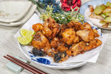 アンコウの唐揚げ　あん肝