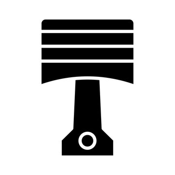 recommend clip art: Piston icon Black and white outline vector
