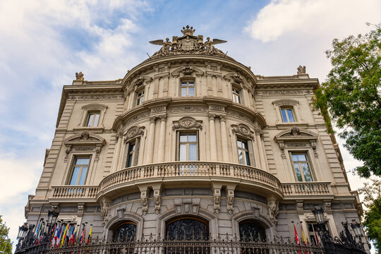 Linares facade in the Plaza de Cibeles in the center of Madrid, Spain