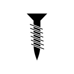 Screw icon Black and white outline vector