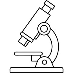 microscope line art vector silhouette 