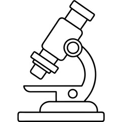 microscope line art vector silhouette 