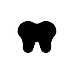 Tooth icon Black and white outline vector