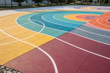 Gradient colors and geometric shapes with circular patterns, gradient colors, abstract art, digital art, artistic expression