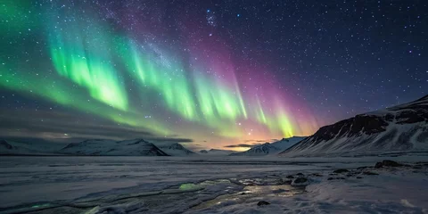 Iridescent aurora borealis patterns floating in space, ethereal beauty, shimmering aura, luminous waves, radiant energy, neon-like