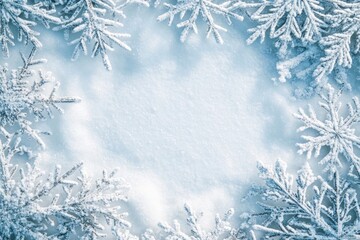 A white snowflakes background nature winter frost.