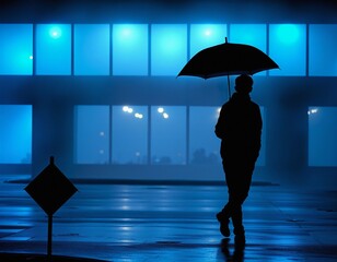 Foggy Urban Night Walk