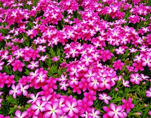 Obraz premium Vibrant Pink Phlox Flowering Ground Cover