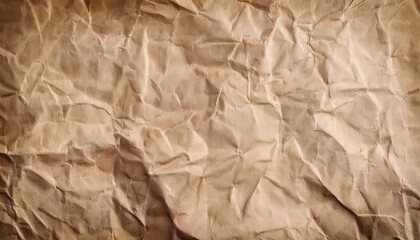 Obraz premium Rustic Brown Wrinkled Paper Texture Background with Detailed Creases and Shadows. Perfect for Vintage Inspired Designs, Organic Branding, or Artistic Digital Projects