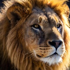 a lion sitting on a white background